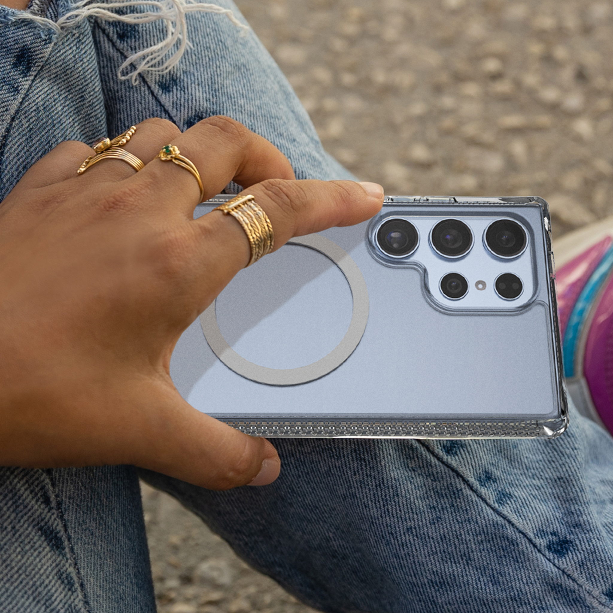 ITSKINS Hybrid R Clear MagSafe Case for Samsung Galaxy S25 Ultra - Transparent