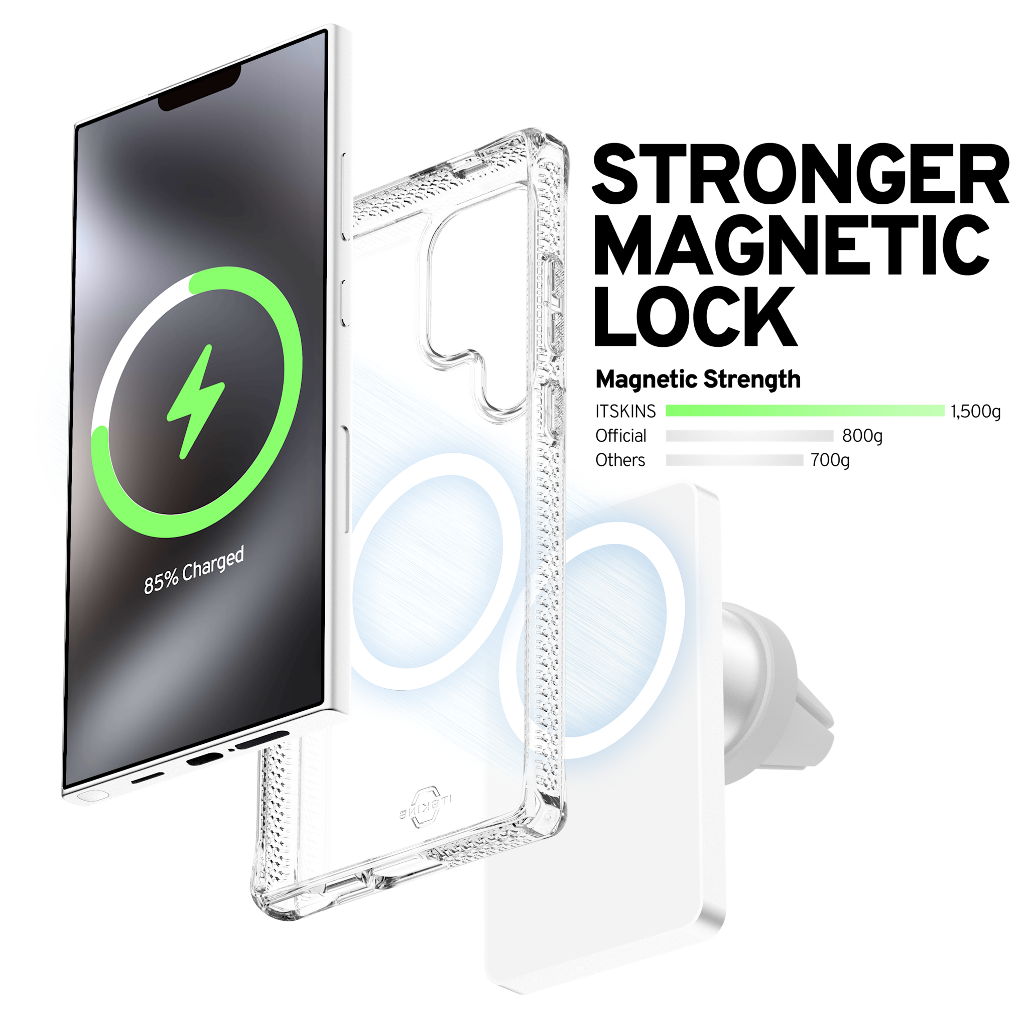 ITSKINS Hybrid R Clear MagSafe Case for Samsung Galaxy S25 Ultra - Transparent