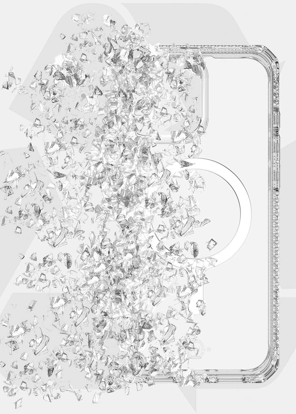 ITSKINS Hybrid R Touch Clear MagSafe Case for iPhone 16 Pro - Transparent