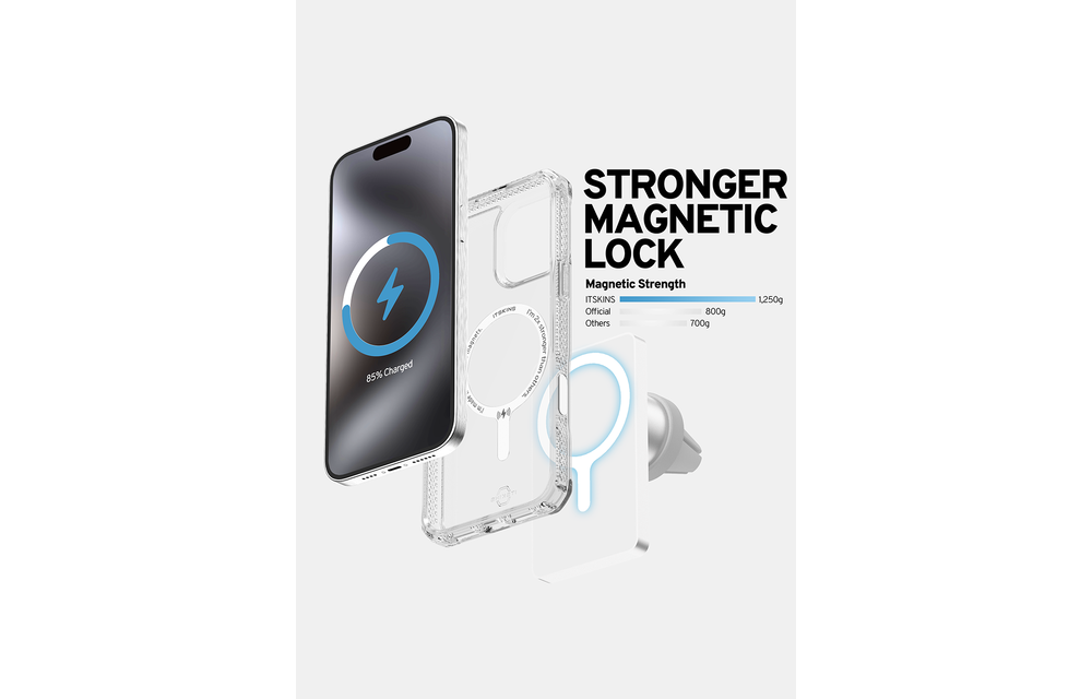 ITSKINS Hybrid R Touch Clear MagSafe Case for iPhone 16 Pro - Transparent