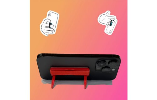 Sling Grip Strap with Stand for Mobile Phone  - Red