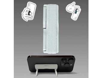 Sling Grip Strap with Stand for Mobile Phone  - White