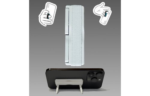 Sling Grip Strap with Stand for Mobile Phone  - White