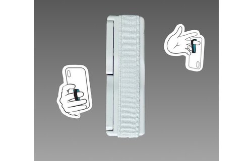 Sling Grip Strap with Stand for Mobile Phone  - White
