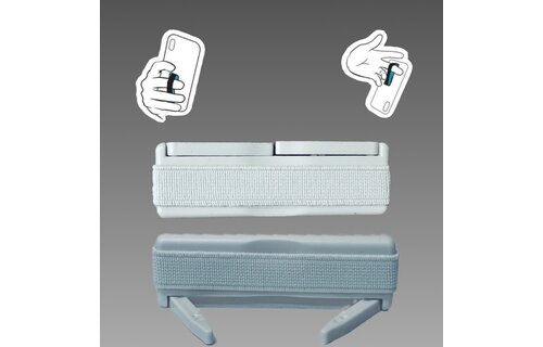 Sling Grip Strap with Stand for Mobile Phone  - White