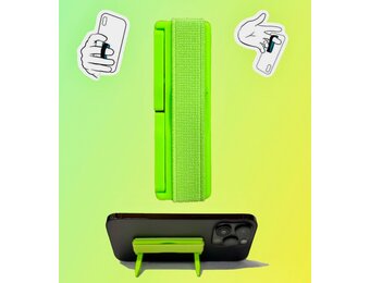 Sling Grip Strap with Stand for Mobile Phone  - Green
