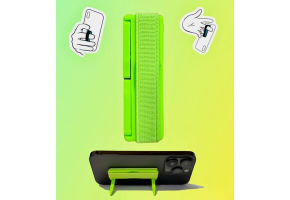 Sling Grip Strap with Stand for Mobile Phone  - Green