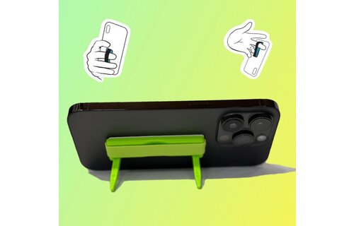 Sling Grip Strap with Stand for Mobile Phone  - Green