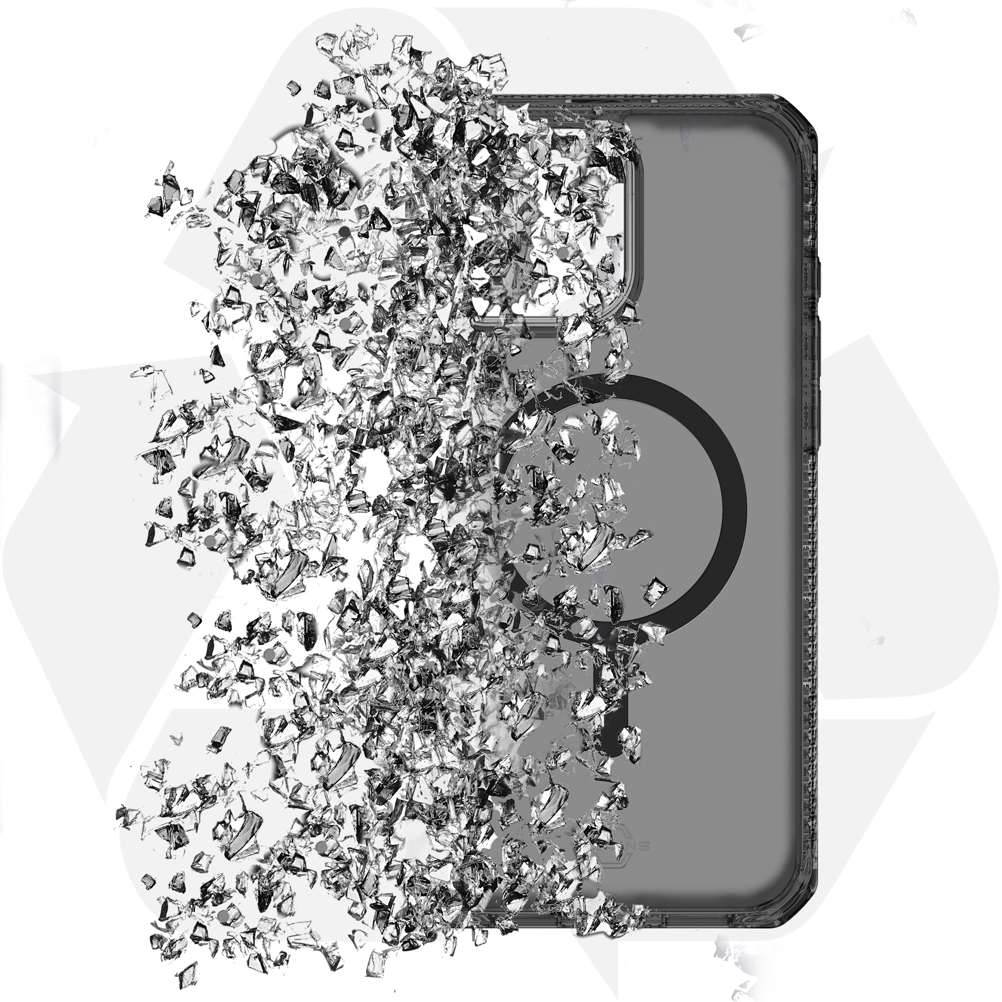 ITSKINS Hybrid R Vapor Touch MagSafe Case for iPhone 16 Pro - Smoke