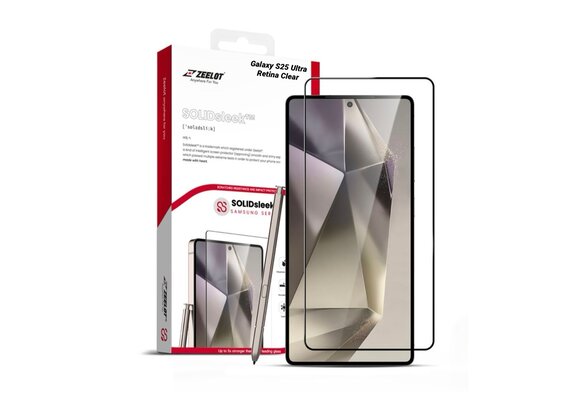 ZEELOT SOLIDsleek 2.5D Tempered Glass Screen Protector for Samsung Galaxy S25 Ultra - Retina Clear