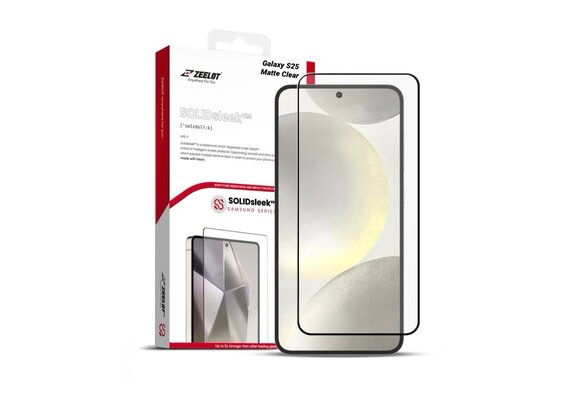 ZEELOT SOLIDsleek 2.5D Tempered Glass Screen Protector for Samsung Galaxy S25 - Matte Clear