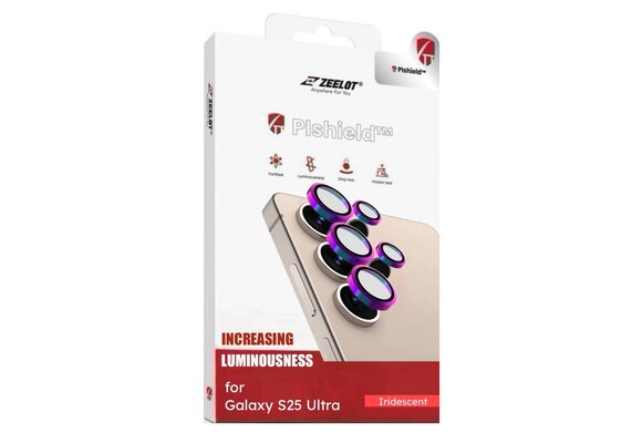ZEELOT Pishield Titanium Alloy Lens Protector for Samsung Galaxy S25Ultra - Iridescent