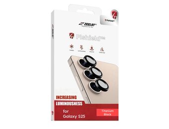 ZEELOT Pishield Titanium Alloy Lens Protector for Samsung Galaxy S25 - Black