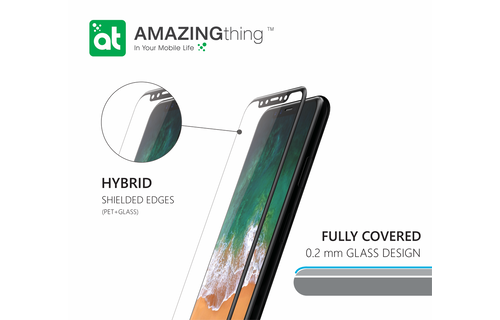AmazingThing 3D Full Covered Supreme Glass Screen Protector for iPhone X/Xs/11Pro - Clear