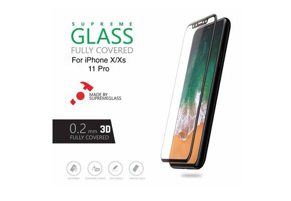 AmazingThing 3D Full Covered Supreme Glass Screen Protector for iPhone X/Xs/11Pro - Clear