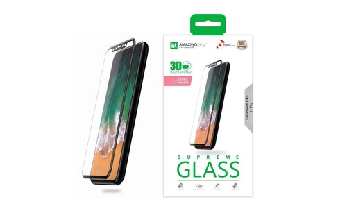 AmazingThing 3D Full Covered Supreme Glass Screen Protector for iPhone X/Xs/11Pro - Clear