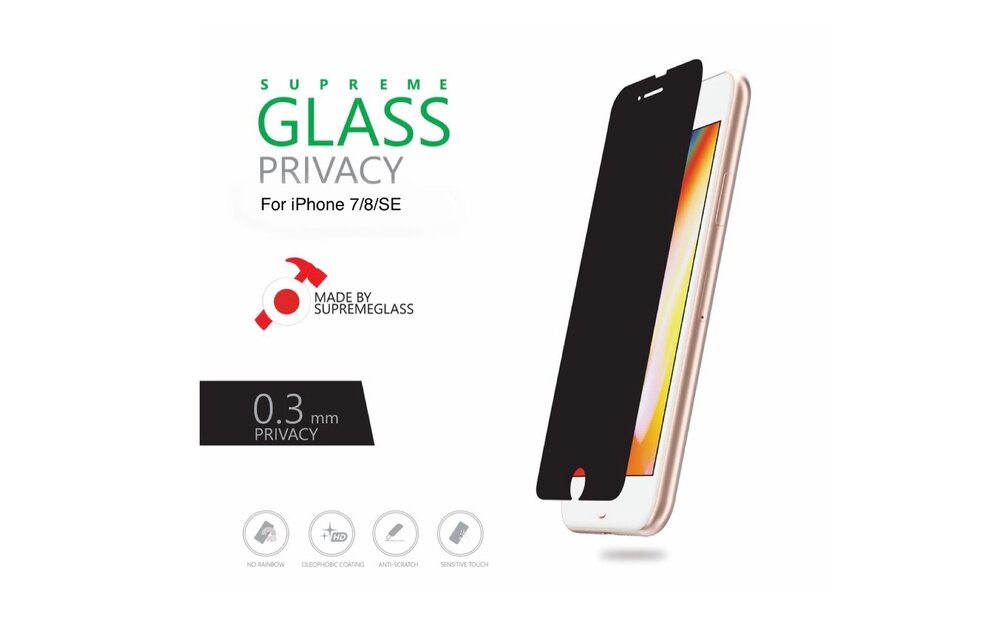 AmazingThing Supreme Glass for iPhone 7/8/SE - Privacy