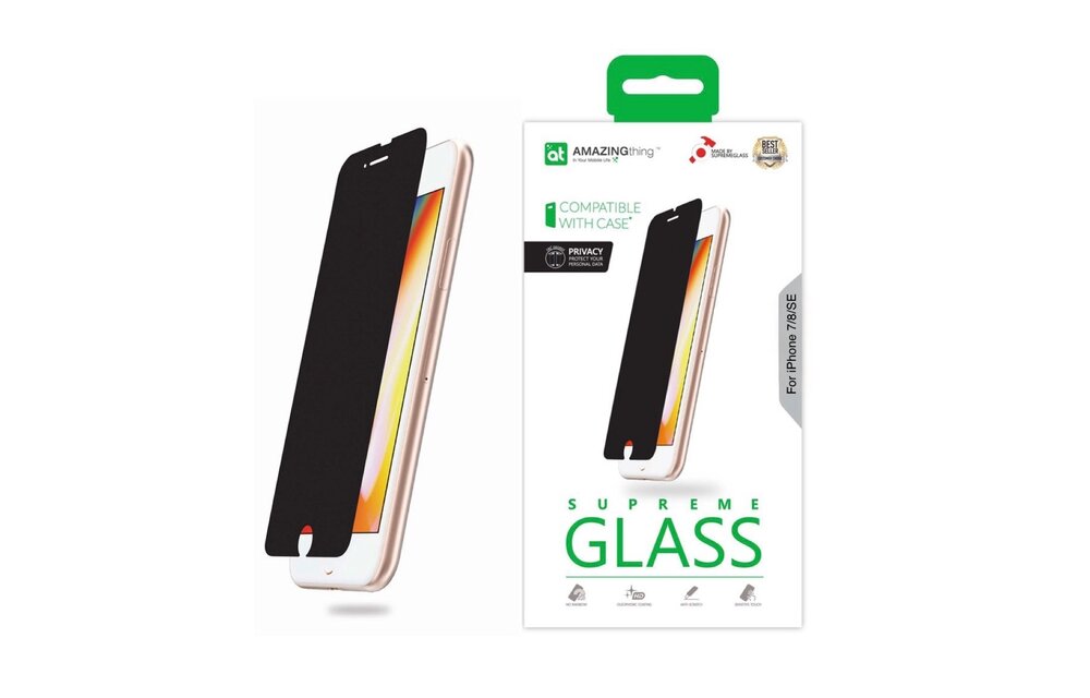 AmazingThing Supreme Glass for iPhone 7/8/SE - Privacy