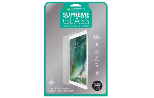 AmazingThing Supreme Glass Screen Protector for iPad Pro 12.9"  1st/2nd Generation - Crystal Clear