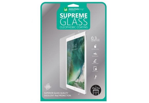 AmazingThing Supreme Glass Screen Protector for iPad Pro 12.9"  1st/2nd Generation - Crystal Clear