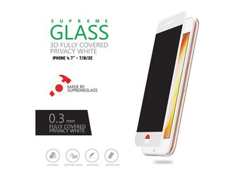 AmazingThing 3D Supreme Glass Screen Protector for iPhone 4.7" 7/8/SE - Privacy White