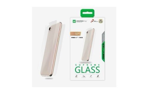 Amazing Thing 0.3mm Supreme Glass Crystal Front & Back Protector for iPhone 4.7" 8/7/SE - Clear