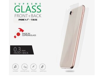 Amazing Thing 0.3mm Supreme Glass Crystal Front & Back Protector for iPhone 4.7" 8/7/SE - Clear