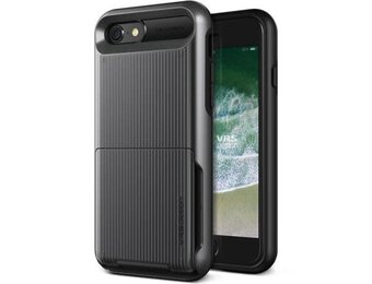 VRS Design Damda Folder Card Holder Case for  iPhone 7/8/SE - Metal Black