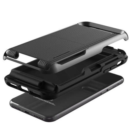 VRS Design Damda Folder Card Holder Case for  iPhone 7/8/SE - Metal Black