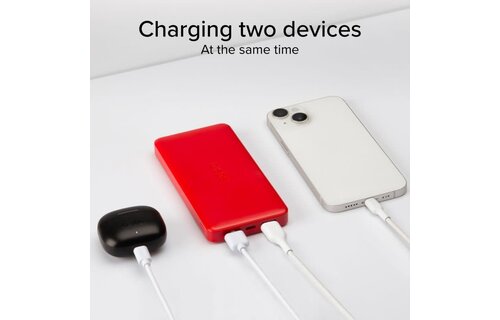 Yeii External Power Bank Quick Charge 3.0, USB Port 10'000mAh - Red