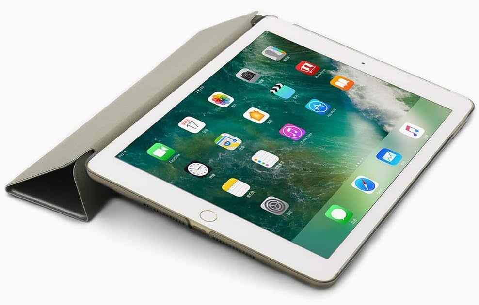 Odoyo Apple iPad 9.7in (2017) Slim Coat Smart Folio Cover - Silver Slim Coat