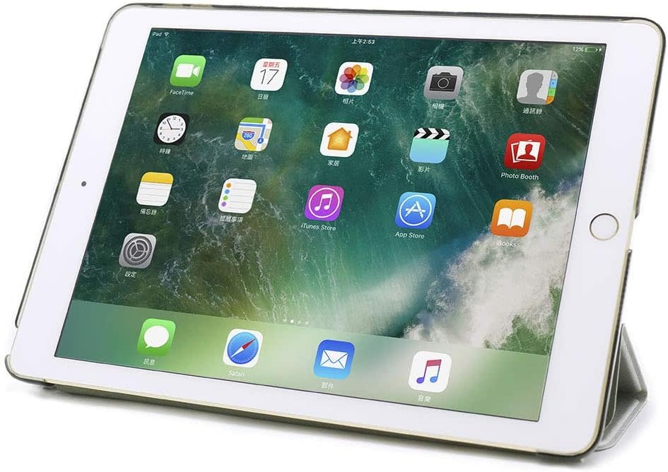 Odoyo Apple iPad 9.7in (2017) Slim Coat Smart Folio Cover - Silver Slim Coat