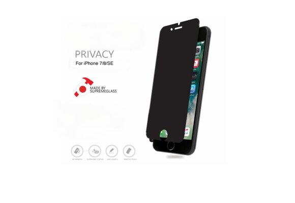 CELLET PREMIUM TEMPERED GLASS SCREEN PROTECTOR FOR IPHONE 7/8/SE - PRIVACY