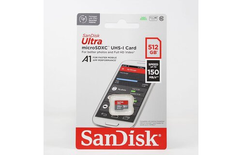 SanDisk Ultra microSDXC, 512GB, UHS-1, 150MB/s