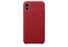 Apple iPhone X Leather Case - Red