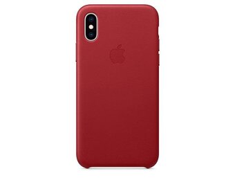 Apple iPhone X Leather Case - Red