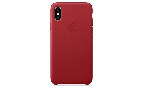 Apple iPhone X Leather Case - Red