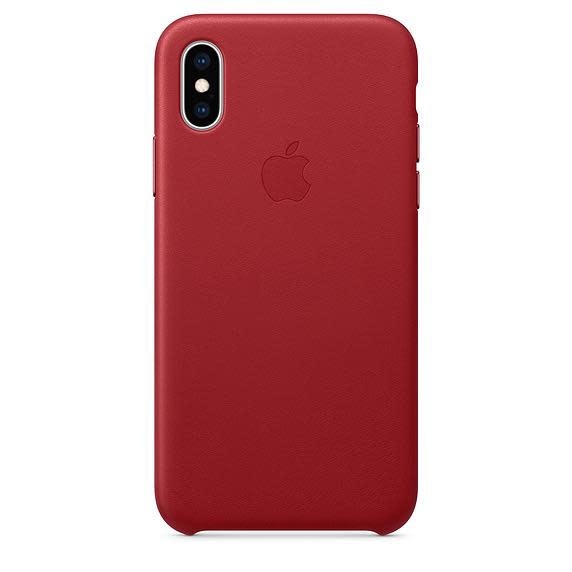Apple iPhone X Leather Case - Red