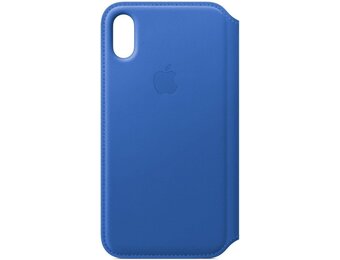 Apple iPhone X Leather Folio - Electric Blue