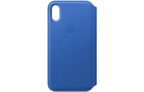 Apple iPhone X Leather Folio - Electric Blue
