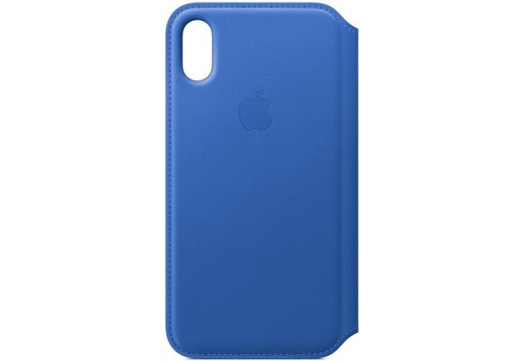 Apple iPhone X Leather Folio - Electric Blue