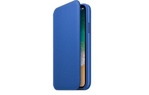 Apple iPhone X Leather Folio - Electric Blue