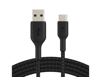 Belkin Boost Charge Braided  USB-A to USB-C Cable 6.6ft/2m - Black