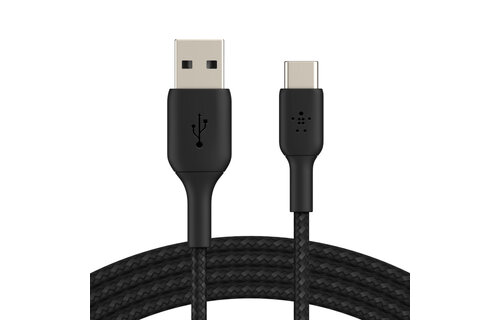 Belkin Boost Charge Braided  USB-A to USB-C Cable 6.6ft/2m - Black