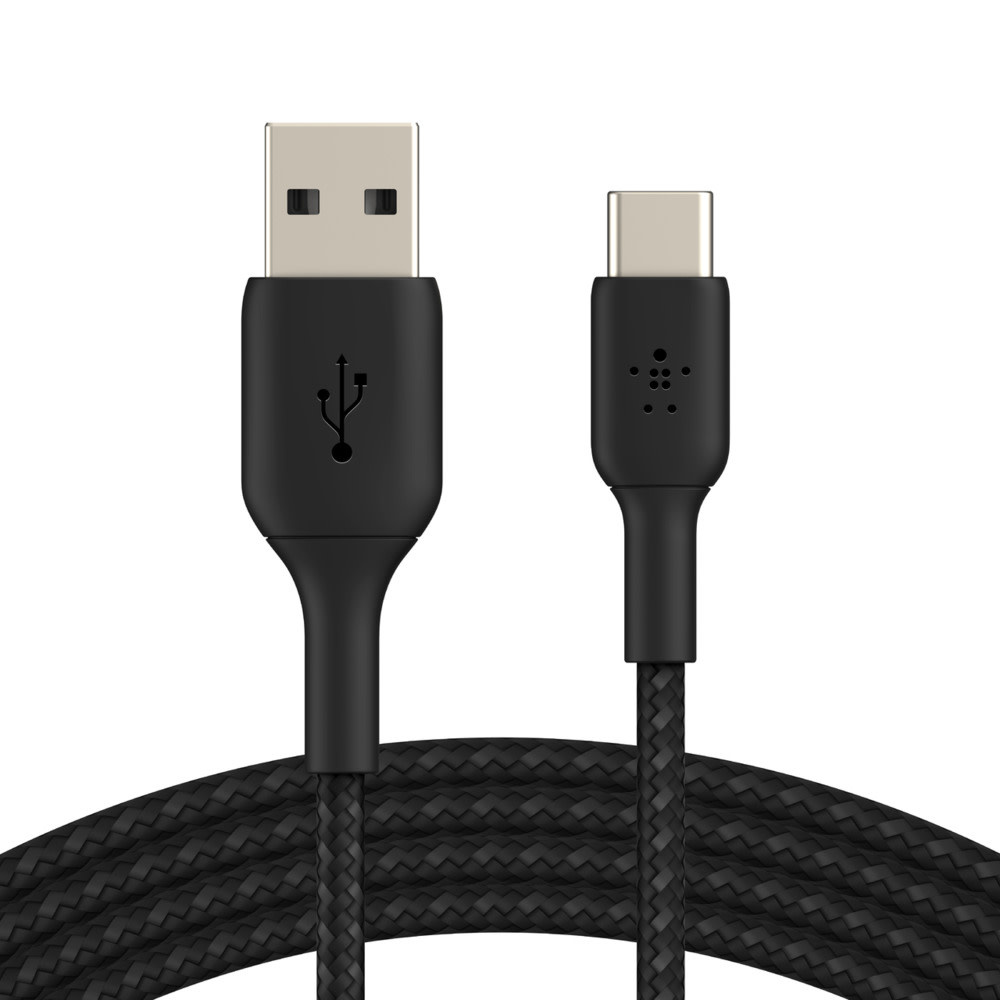 Belkin Boost Charge Braided  USB-A to USB-C Cable 6.6ft/2m - Black