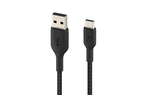 Belkin Boost Charge Braided  USB-A to USB-C Cable 6.6ft/2m - Black