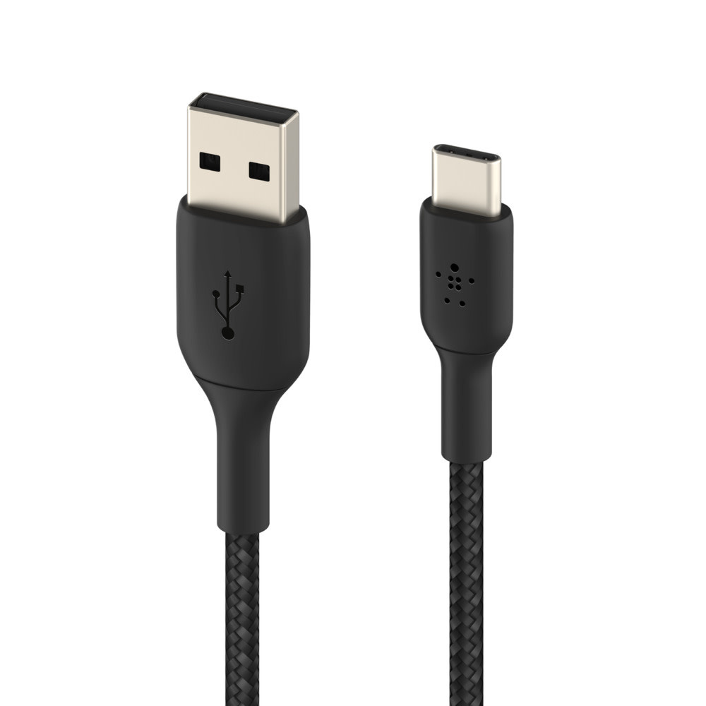 Belkin Boost Charge Braided  USB-A to USB-C Cable 6.6ft/2m - Black