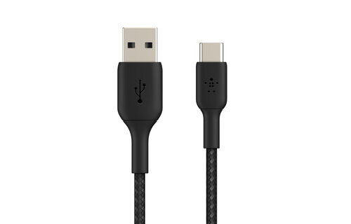 Belkin Boost Charge Braided  USB-A to USB-C Cable 6.6ft/2m - Black