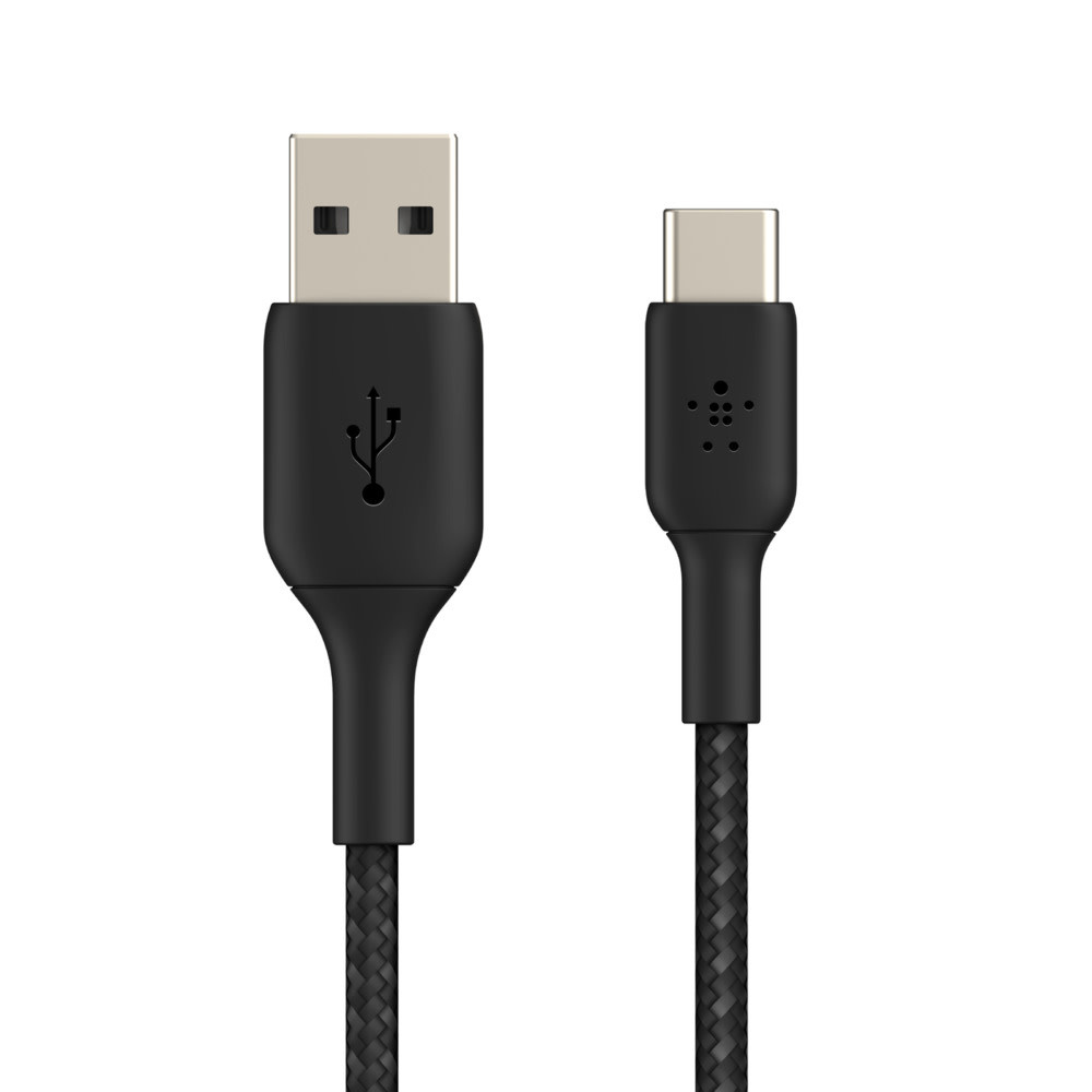 Belkin Boost Charge Braided  USB-A to USB-C Cable 6.6ft/2m - Black