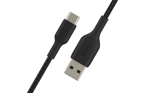 Belkin Boost Charge Braided  USB-A to USB-C Cable 6.6ft/2m - Black